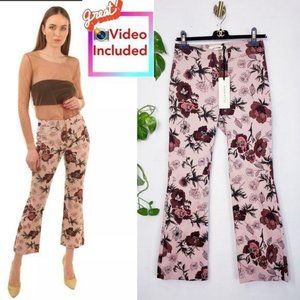 $275 NWT‎ Nineminutes Floral Jacquard Flared Pants